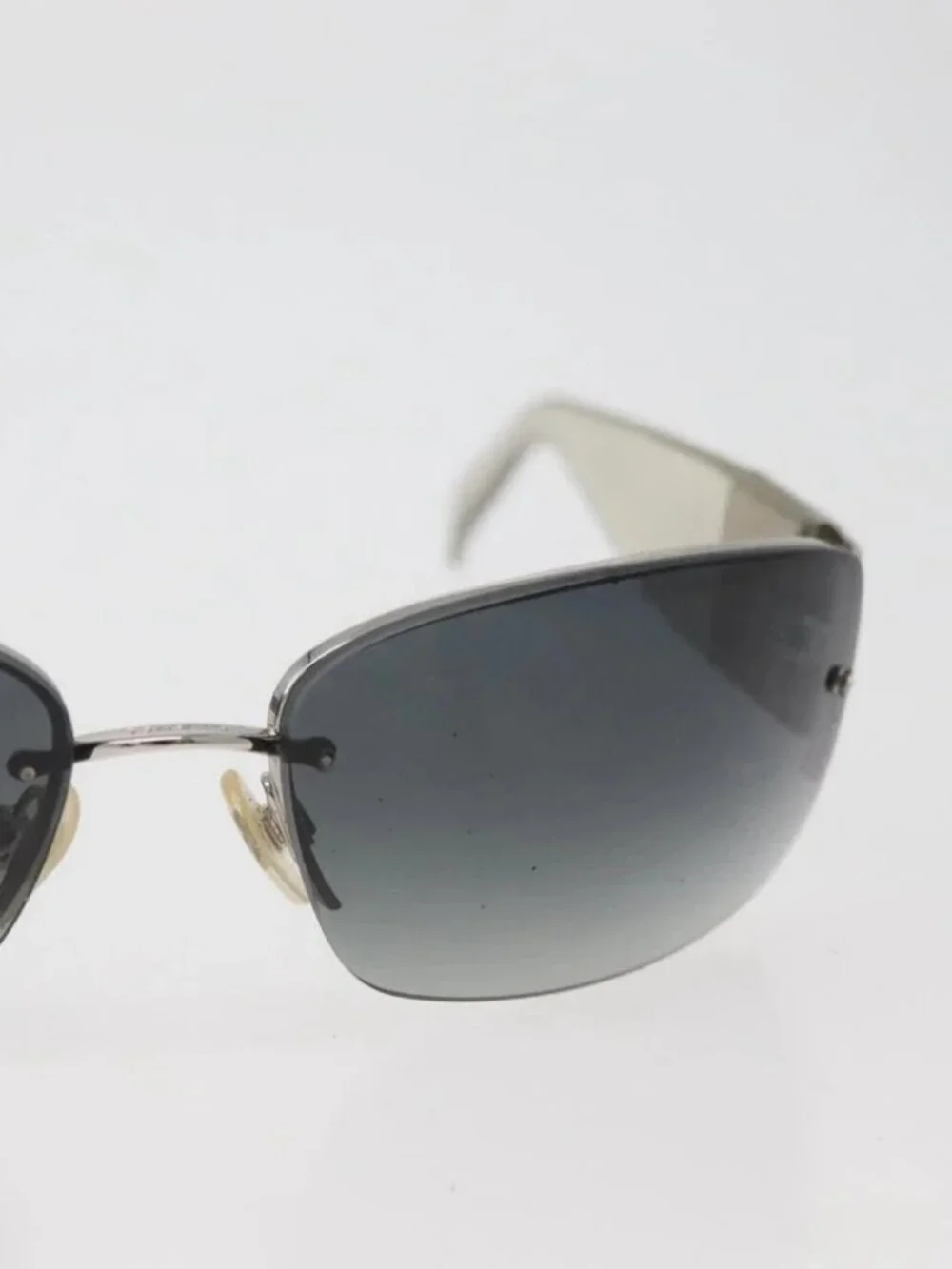 CHANEL Sunglasses plastic Opal CC Auth 162593